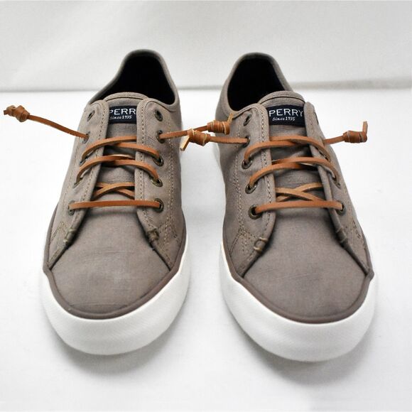 Sperry Top-Sider Pier View Taupe Canvas Slip On Sneakers - Women's Size 10 - Picture 3 of 7